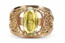 Original Vintage 14K Rose Gold Yellow Peridot Ring Vintage style vrc057r